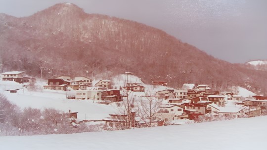 北海道札幌郊區村落雪景