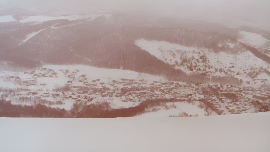 北海道小樽天狗山滑雪場 山腰優美雪景