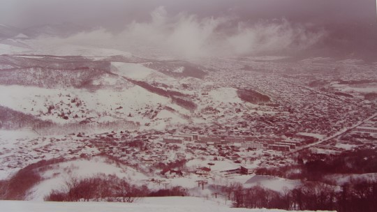 北海道小樽天狗山滑雪場 山腰優美雪景