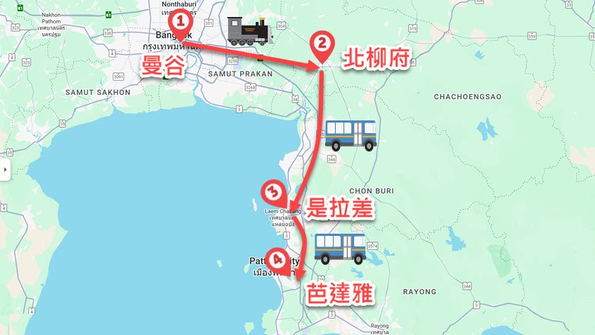 泰國旅行路線 曼谷、北柳府、是拉差、芭達雅