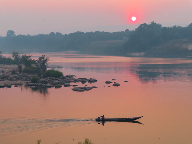 Khong Chiam 湄公河日出